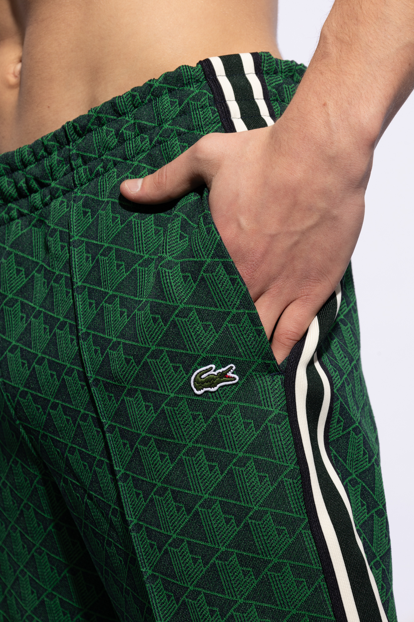 Green lacoste joggers online